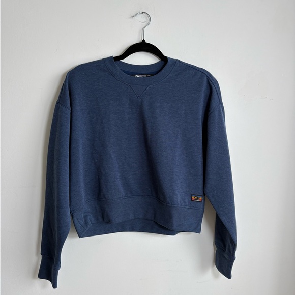 Outdoor Research Tops - Outdoor Research Blue Cropped Essential Fleece Crewneck Sweatshirt Womens Small